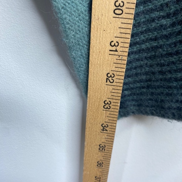 J Jill Cardigan XLP Wool Alpaca Boho Aztec Southwestern Teal Pockets Lagenlook - Picture 8 of 11